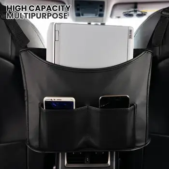 Органайзер за съхранение на столчета за автомобил, държач за чанта от изкуствена кожа, многофункционална чанта за облегалката на седалката, автомобилни аксесоари