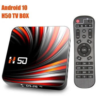 Андроид 10 TV Box 4 GB 32 GB 64 GB 4K H. 265 мултимедиен плейър 3D Видео 2,4 G и 5 Ghz двойна лента Wifi Bluetooth Smart TV Box Телеприставка