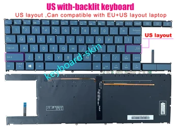 Бескаркасная Клавиатура с подсветка на САЩ За лаптоп Asus ZenBook Duo UX481 UX481FA UX481FAY UX481FL UX481FLY серия
