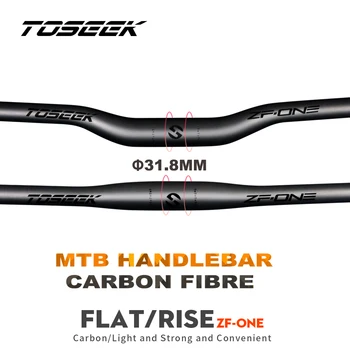 TOSEEK ZF-ONE Мтб въглеродни влакна волана Велосипеден волана 31.8*580-720/740/ 760 мм матово-черен волан за аксесоари за планински велосипеди