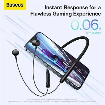 Baseus p1 слушалки с шейным ръб Bluetooth 5.2 безжични слушалки с магнитна стена, висящи шийни слушалки hi-fi, спортни слушалки, геймър