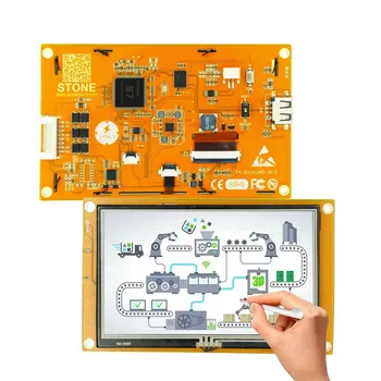 4.3-Инчов LCD дисплей HMI RS232 TTL USB с Платка контролер + Графична програма + Резистивен Сензорен екран за индустрията