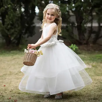 Принцеса рокля за момичета 4-14 години, Дантелени Сватбени Рокли за парти за Момичета, Елегантна Рокля За Юноши, Детски Дрехи Шаферките за Момичета