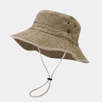 Окото рибарска шапка, плажна солнцезащитная шапка, лятна мъжки панама с защита от uv, панама с широка периферия, шапка за сафари, ловна шапка туризъм