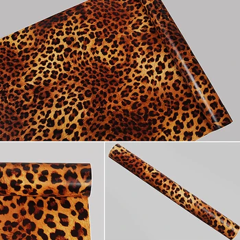 10 м Секси тапети с леопардовым принтом самозалепващи подвижни PVC стикери за стена подложка за рафтове, чекмеджета, ремонт мебели за Контакт хартия