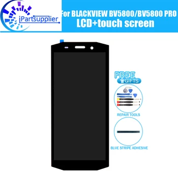 BLACKVIEW BV5800 LCD дисплей + тъч екран 100% оригинален тестван LCD дигитайзер, Подмяна на стъклен панел за BLACKVIEW BV5800 PRO