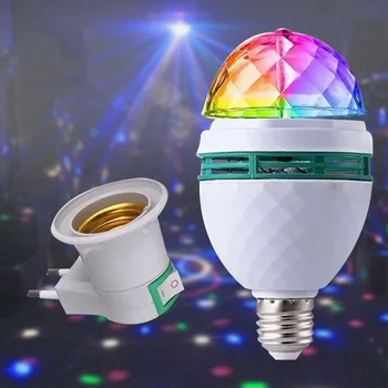 Led цветен кристал вълшебна химикалка крушка E27, въртяща се лампа, diamond дело, diamond лампа, украса за парти в бар KTV, с атмосферно светлина