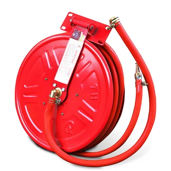 Макара за маркуч, пожарникар Оборудване за противопожарна защита пожарен кран Кутия за Маркуч за самопомощ, 25 м