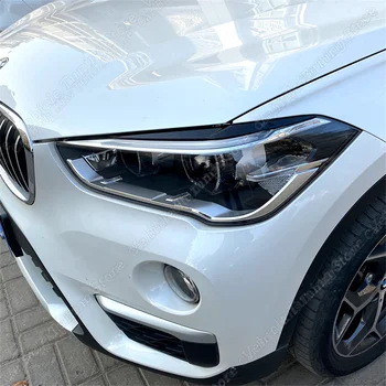 2 елемента ABS Гланц Автомобили Злата Фаровете на Веждите, Клепачите 3D Стикер Тампон За BMW X1 F48 18i 18г 20i 20d 25i 25d 25e x-Drive 2015-2022