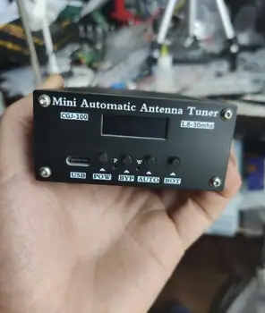 Събрани Автоматична Антена тунер ATU-100 ATU-100mini 1,8-50 Mhz от N7DDC 7x7 + OLED-дисплей 0,91 инча + корпус, Тип C