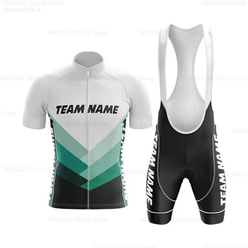 Настройка на Мъжка лятна екип Колоездене Джърси Дишаща велосипедна облекло Ciclismo Дрехи мъжки спортен комплект за колоезденето с къс ръкав