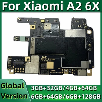 Дънна платка за Xiaomi Mi A2 6X, оригиналната дънната платка, 32 GB, 64 GB, 128 GB, такса логика, глобалната версия