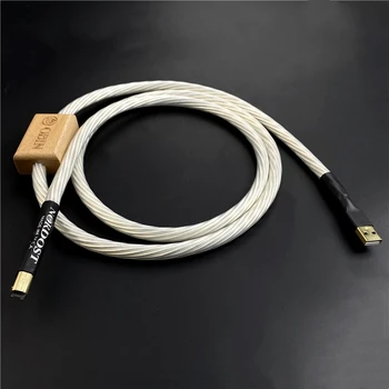 Nordost Один декодер КПР Кабел за предаване на данни Hi-Fi аудиолиния сребърно покритие звукова карта USB тип A-B Цифрови кабели
