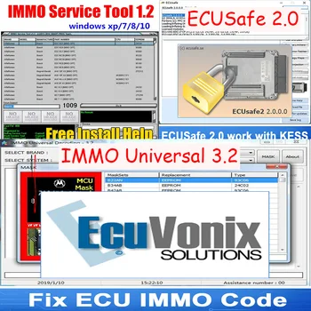 3 Пакета софтуер ECUSafe 2.0 + IMMO Universal 3.2 + Edc 17 IMMO SERVICE TOOL V1.2 ECU safe 2.0 За леки автомобили, работещи с KESS