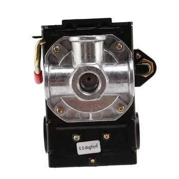5-8 кг на 4-портов клапан за управление превключвател на налягането на 26 усилвател, компресор, тежкотоварни черен автоматичен регулатор на налягането