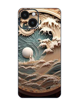 Защитно фолио за задната част на iPhone 14 с Космически пейзажи в стил ар нуво - Филм от Закалено стъкло Против надраскване / на Мехурчета