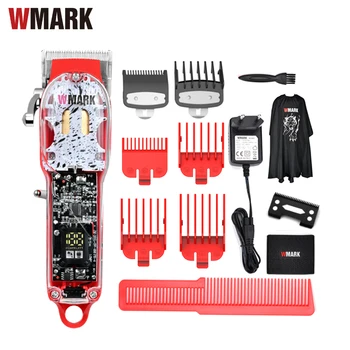 Професионална машина за косене на косата WMARK NG-409 Transparent Style с конусовидна острие и аккумуляторным перезаряжаемым машинка за подстригване на коса с конусовидна острие