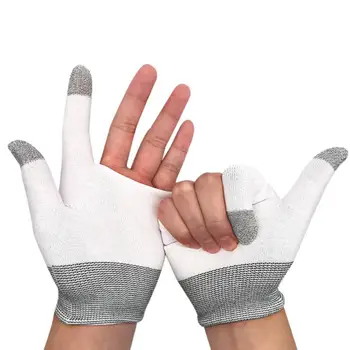 Слот ръкави, с два пръста, ръкавици за мобилни игри, които предпазват от пот, втулки за пръстите на сензорен екран, безшевни за мобилни игрови контролери