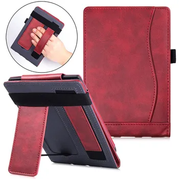Калъф-поставка за електронни книги Pocketbook Aqua 2/Touch Lux 3/Basic 3, калъф от изкуствена кожа премиум-клас за Pocketbook 626/641/625 с каишка за ръка
