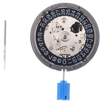 Механизъм NH35 Механичен часовников Механизъм NH35A С висока Точност на Изобразяване на Датата На 3 Колела 24 Скъпоценен Камък С Автоматично Навиване Черен