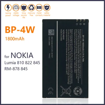 100% Оригинална батерия BP-4W За Nokia Lumia 810 822 845 RM-878 845 BP4W 1800 ма За телефон На разположение за Нови Батерии + номер за проследяване
