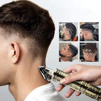 Мъжки ретро електрическа машина за рязане на коса, подстригване, USB акумулаторна самобръсначка, брада, фризьорски салон, машина за подстригване на коса, Cut