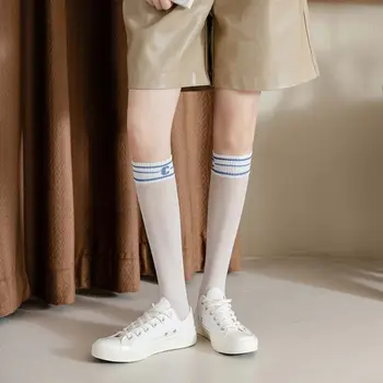 Ластични Външни Мрежести Чорапи Носочные Изделия За Момичета, Чорапи За Голф, Корейски Чорапогащи, Чорапи JK, Чорапи със Средна дължина, Дамски Дълги Чорапи