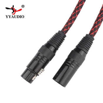 YYAUDIO 1 Двойка Hifi Xlr Кабел между мъжете и жените аудио кабел за висока производителност на 3-Контактни XLR Конектори Микрофонные XLR Кабели аудио кабел