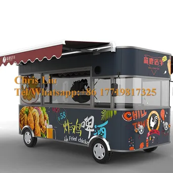 Нова форма на колички трейлър на хранене призова количка автомат бургера сладолед павилион на улицата