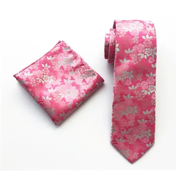 тъкани Класически Мъжки Вратовръзка Ширина 8 см, Тъкани Носна Кърпичка с Квадратна джоб