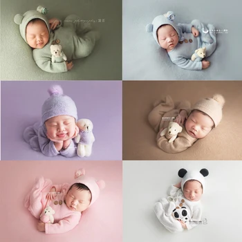 Реквизит за снимки на новороденото, бебешки дрехи, гащеризон, шапка за новородено, подпори за кукла, 3 бр./компл.