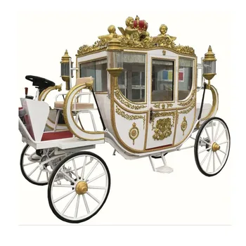 Продава се луксозна каретный екипажа, Кралския електрически автомобил, нов стил, сватбен ремарке за превоз на коне