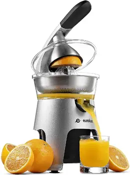 Сокоизстисквачка за цитрусови плодове от лята неръждаема стомана, за портокали, Лимони, грейпфрути | с Мощност 300 W, С 2 Дюзи от неръждаема стомана