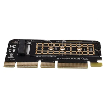M. 2 Конвертор NVMe SSD в PCI-E X16 Карта NGFF M-Key M. 2 PCIe PCI-Express X4/X8/X16 HDD Адаптер за твърд диск с един карам