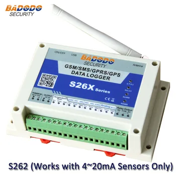 Badodo GSM GPRS Безжични Данни Дървар 4-канален Рекордер на Данни за Аналогови сензор 4 ~ 20 ma S262 Дървар Влажност Аларма Погодная Станция