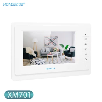 HOMSECUR 4-жични XM701 7-инчов вътрешен монитор за видеодомофон серията HDS домофонна система