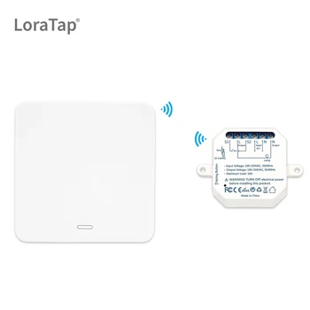LoraTap Безжичен ключ за осветление дистанционно управление, подобрения в дома RF 433 Кинетичен стенен прекъсвач Не са необходими кабели за Лесна инсталация