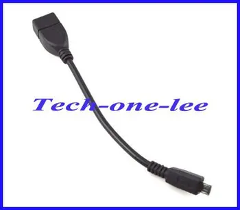 Безплатна доставка на 10 бр./лот Micrp 5-пинов конектор към OTG женски домакин-кабел за трансфер на данни за GALAXY GS2 GS II I9100 MOTO XOOM TG01