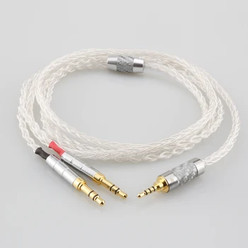 99% Чист сребрист 8-жилен кабел за слушалки Denon AH-D600 D7100 Hifiman HE1000se HE6se he400i he400se arya
