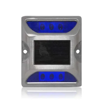 Одобрен CE синя led мигаща лампа висококачествен водоустойчив слънчев пътен прът