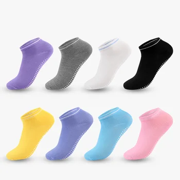 1 чифт чорапи за йога, памучни чорапи, нескользящие чорапи с занимаващи на дъното, на чорапите за балет, танци, фитнес, спортни чорапи, чорапи дишащи унисекс