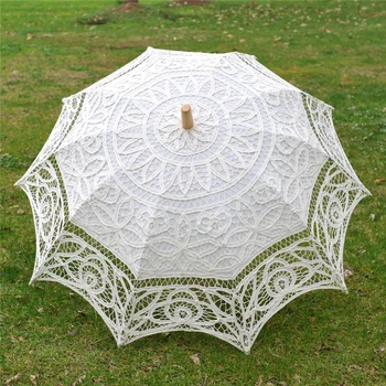Сватбен чадър на булката ЙО-ЧО, завързана чадър с ръчно изработени бродерии, бял чадър, оформление на сцената, вътрешна декорация