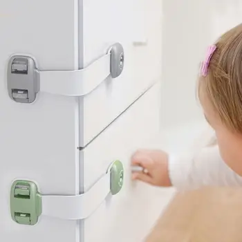 Сладък детски защитно заключване със защита от тесни точки вратите на гардероба-хладилник, чекмеджето за деца, за деца, без инструменти и пробиване.