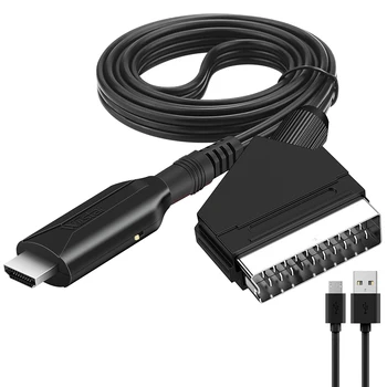 Конвертор Scart в HDMI Аудио-Видео Адаптер за HDTV/DVD/декодер/PS3/PAL/NTSC