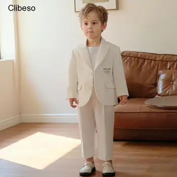 2023 Clibeso Костюми за момчета Комплект дрехи-Костюм за малки момчета за сватби, партита, дрехи за специални случаи, бебешки дрехи за рожден ден
