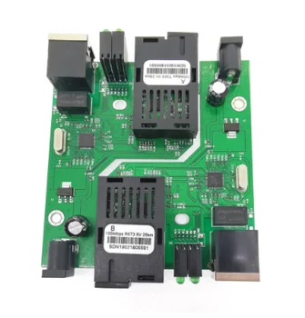 1 Чифт HTB-3100AB Оптичен Медиаконвертер 25 км SC 10/100 М един режим Single Fiber PCBA