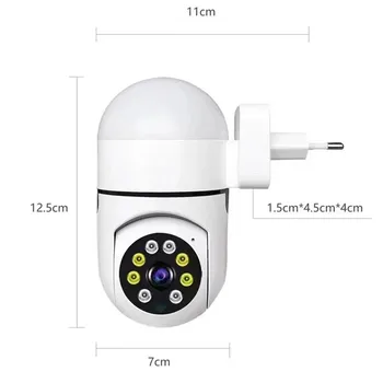 2MP 1080P V380 приложение, с монтиран на стената лампа, градинска IP камера пълноцветен прожектор за нощно виждане Домашна сигурност монитор за видеонаблюдение