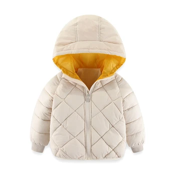 Детски зимни naka яке с качулка за момчета и момичета, утолщенное топло пуховое палто с цип за деца, ски връхни дрехи, ежедневни парк