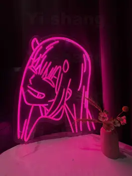 Неонова реклама с участието на момичета от аниме, лого дизайн студио психоанализа Cloud, аниме led лампа, боядисани стени, декорация за дома спални, игри стая, креативен подарък