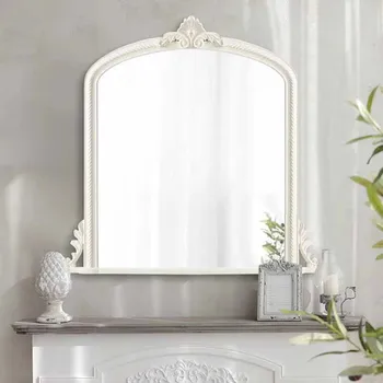 Правоъгълно естетически стенно огледало за грим, луксозната японска голямо стенно огледало за баня, украса за момичета в стил Ел Холгар